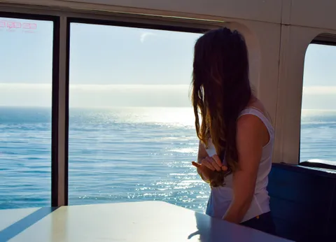 Nurit on Amtrak to SoCal